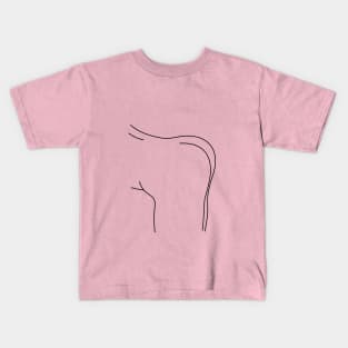 Abstract Buttock 2 and Body Line Art Kids T-Shirt